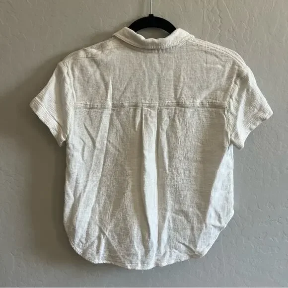 Madewell Women's Breeze woven Beachside Shirttail Top XS - Picture 5 of 5